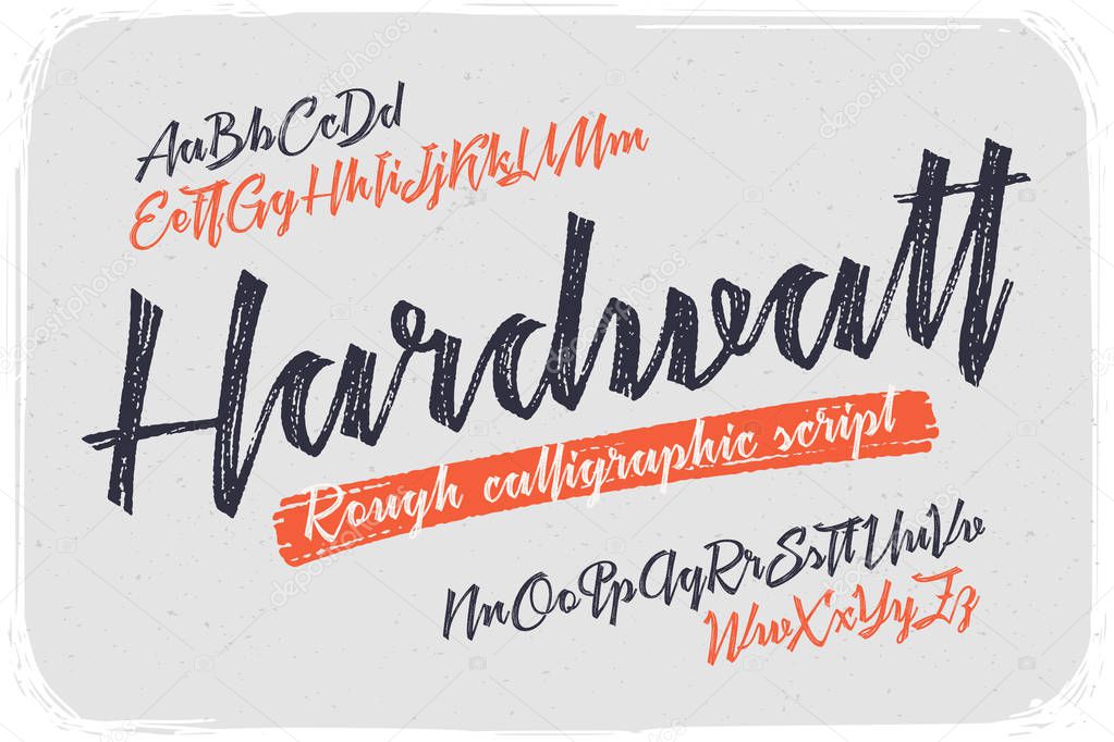 calligraphic handwritten font named 