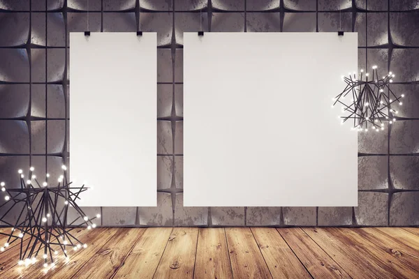 Modern interiör mockup i minimalistisk stil — Stockfoto