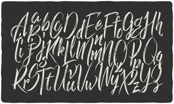 Fuente calligraphic dibujada a mano — Vector de stock