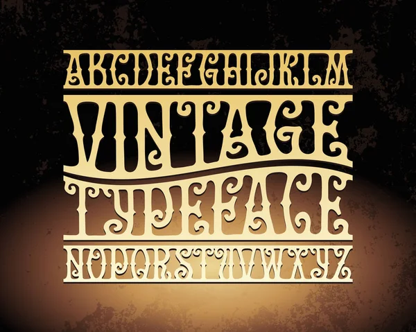 Vintage διακοσμητική γραμματοσειρά με σκούρο φόντο υφή — Φωτογραφία Αρχείου