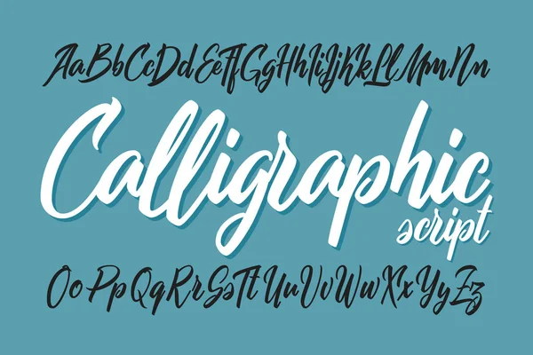 Gladde Vector Kalligrafisch Script Donkere Achtergrond — Stockfoto