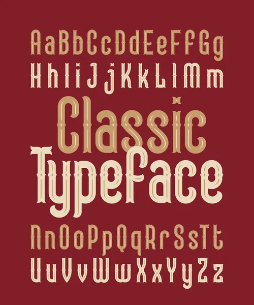Векторный Классический Шрифт Декоративный Набор Шрифтов — стоковый вектор
