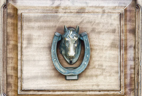 Vintage Antiqued Brass Horse Door Knocker