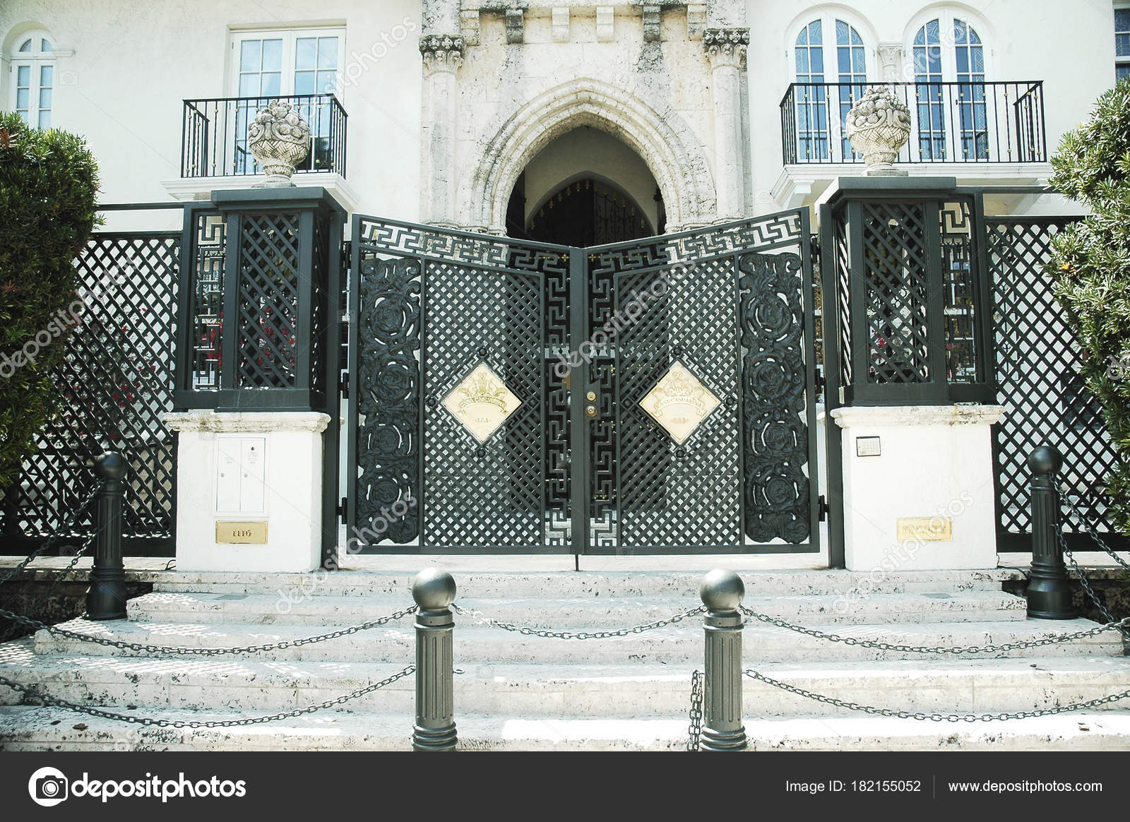 The Entrance To The Versace Art Deco Casa Casuarina Aka The
