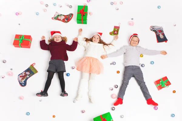 Buon Natale 2016! Venerdì nero 2016! Carini i bambini piccoli — Foto Stock