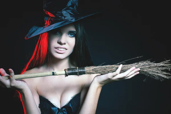 Meninas da moda comemorando Halloween 2016. Haloween trajes . — Fotografia de Stock