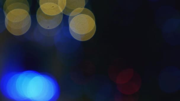 Fundo abstrato de bokeh luz dourada de Natal. Ano Novo — Vídeo de Stock