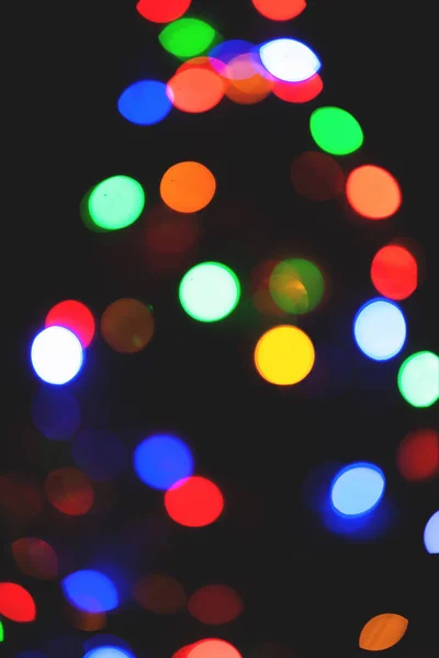 Juletræ. Abstrakt baggrund af lys bokeh. Nytår - Stock-foto