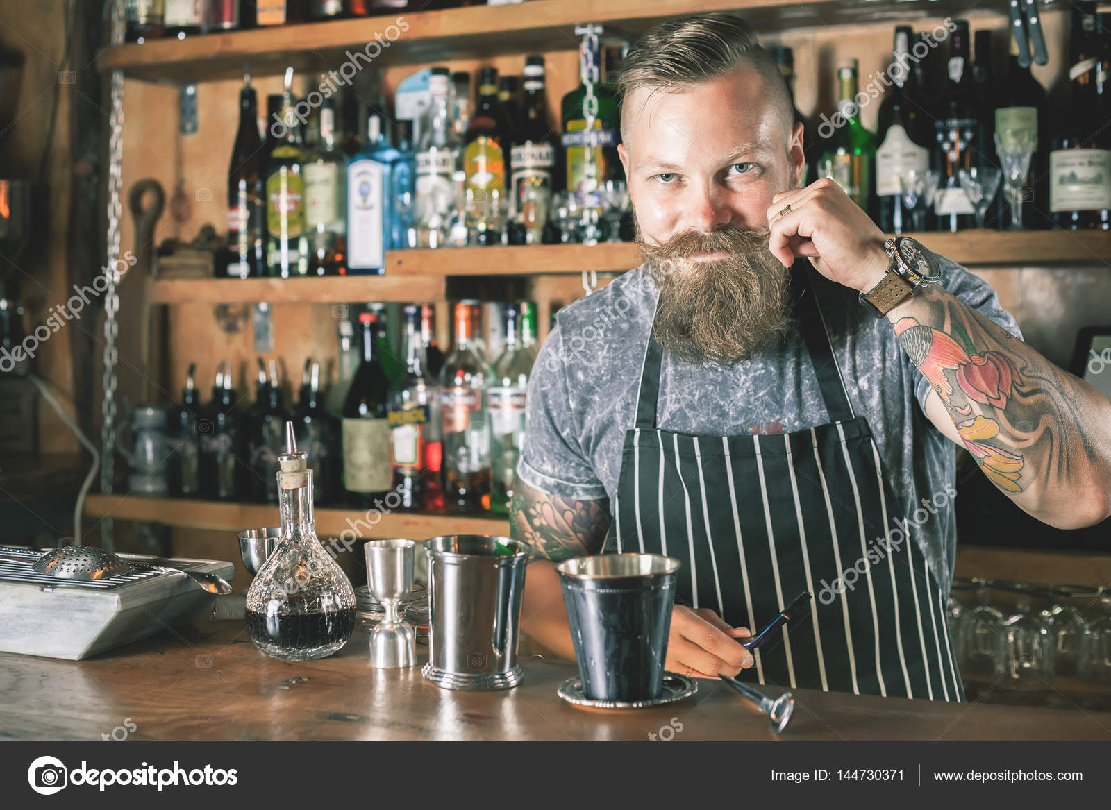 Handsome barman is making cocktail Stock Photo by ©Petunyia 144730371 Handsome barman is making cocktail Stock Photo by ©Petunyia 144730371