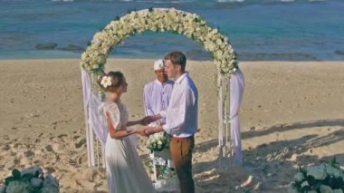 Görüntüleri slowmo düğün çift Full Hd sadece Hawaii evli