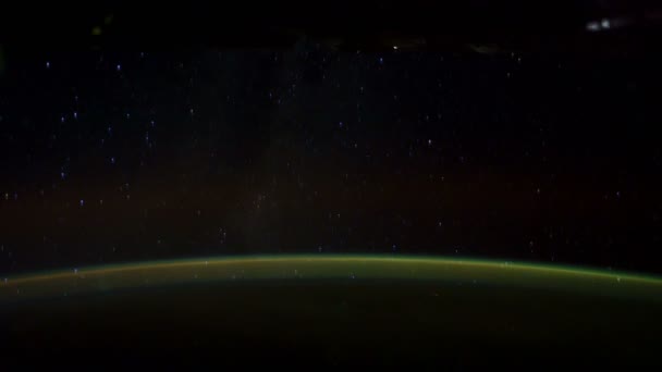 Planète Terre Tournante Vue Station Spatiale Internationale Time Lapse Images — Video