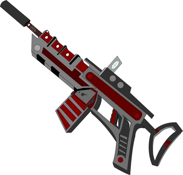 Pistola Espacial Para Soldado Espacial Formato Vectorial Con Cargador Extraíble — Vector de stock