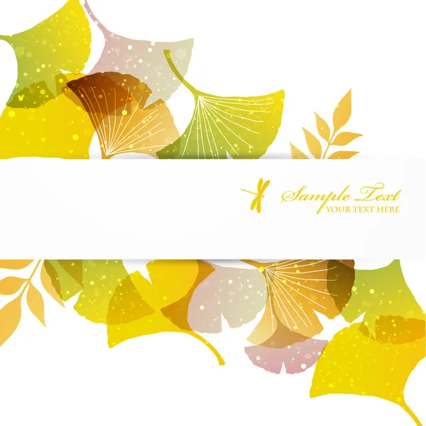 Vector Background Yellow Leaves — Stock Vector