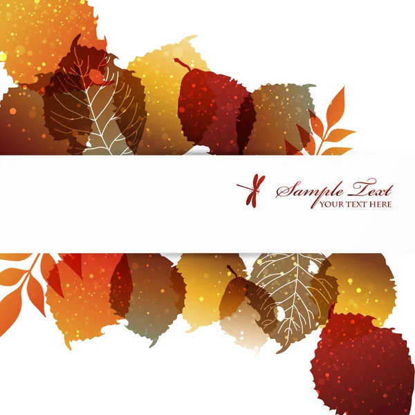 Vector Background Fall Leaves — Stock Vector