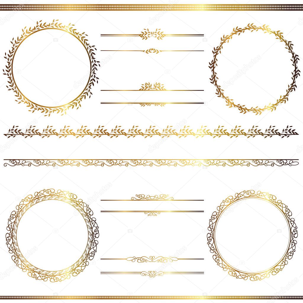 set of golden abstract frames