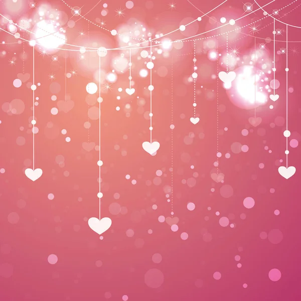 kalp süslemeleri ile ışıltılı vektör arkaplanı