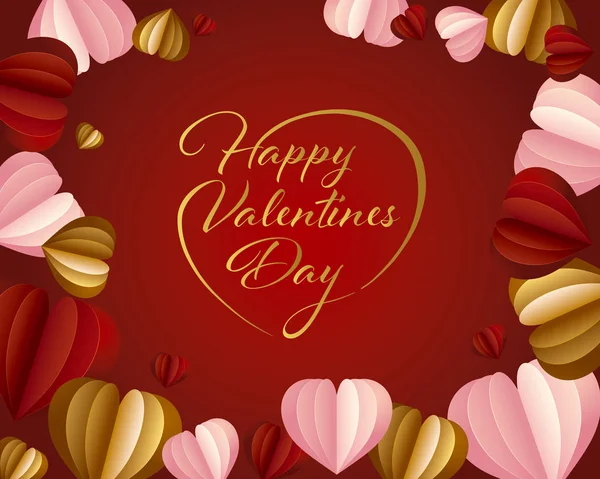 Corazones Fondo Del Día San Valentín — Archivo Imágenes Vectoriales
