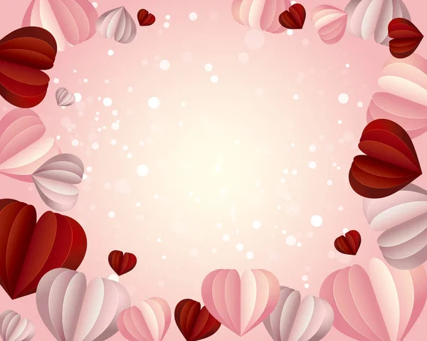 Background Hearts Brightness — Stock Vector