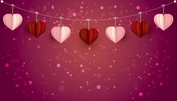 Fondo Con Adornos Corazón Brillo — Vector de stock