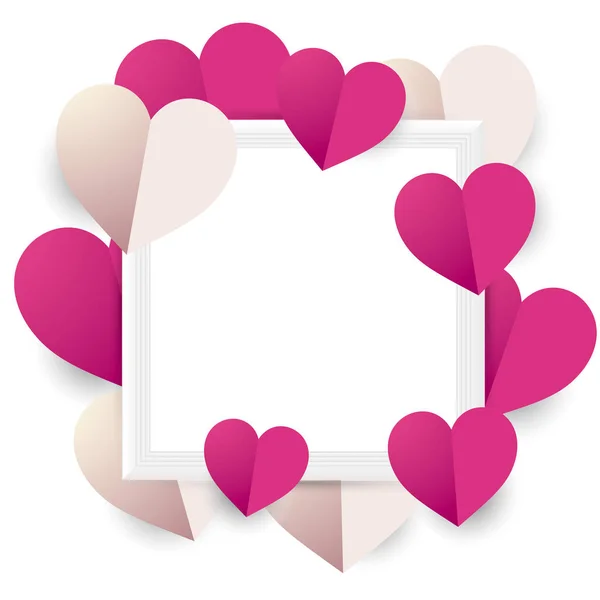 Frame Background Heart Ornaments — Stock Vector