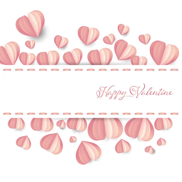 Hearts Background Valentine Card — Stock Vector