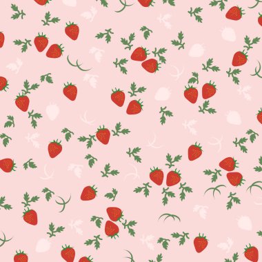 Çilek arkaplanının vektör çizimi