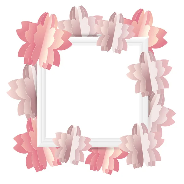 樱花的框架背景 — 图库矢量图片