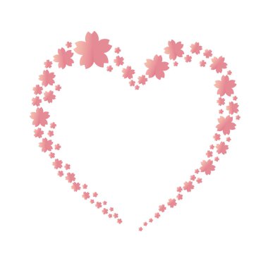 Kiraz çiçekleri çerçevesinin arkaplan çizimi