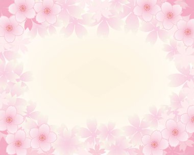 Kiraz çiçeklerinin arkaplan çizimi