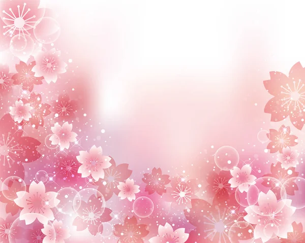Hintergrund Illustration Von Kirschblüten — Stockvektor
