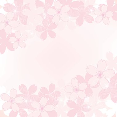 Kiraz çiçeklerinin arkaplan çizimi