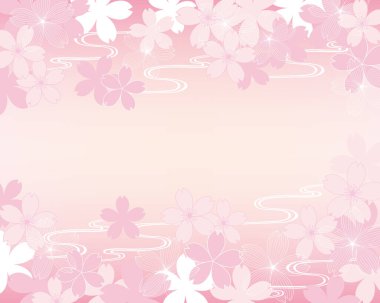 Kiraz çiçeklerinin arkaplan çizimi