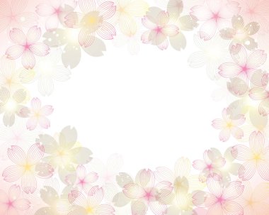 Kiraz çiçeklerinin arkaplan çizimi