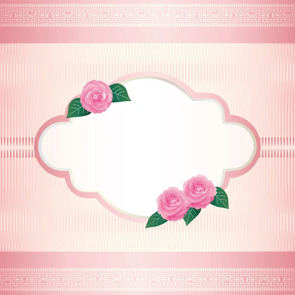 Background Illustration Camellia Decorations — Stock Vector