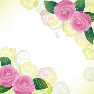 Kamelya dekorasyonlarının arkaplan çizimi