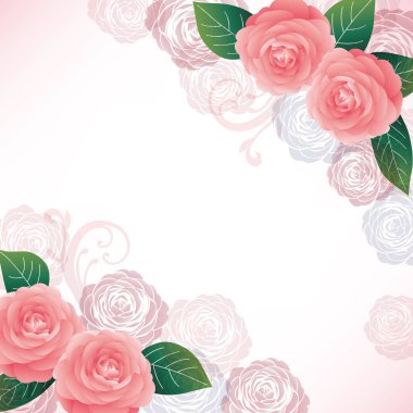 Kamelya dekorasyonlarının arkaplan çizimi