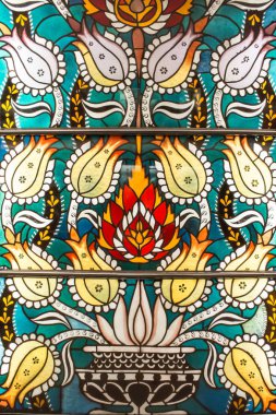 Rusya Moskova. Vitray, 'Novoslobodskaya' Metro stat