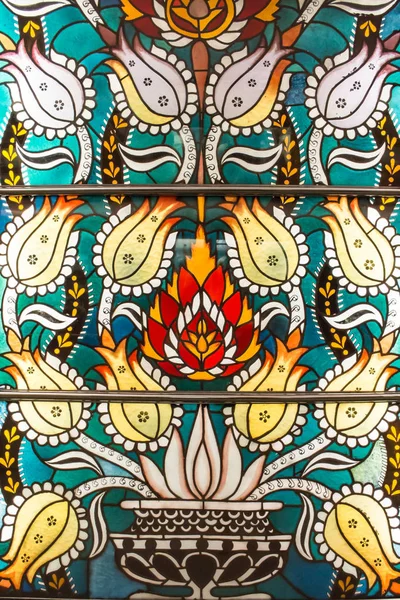 Rusya Moskova. Vitray, 'Novoslobodskaya' Metro stat