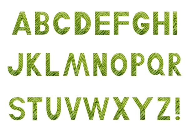 Alphabet with a filling picture from a fern — Stock Photo, Image