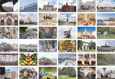 Moskova resim kolaj. Arka plan seyahat.