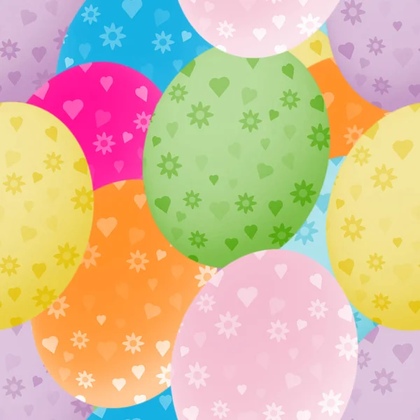 Seamless background with colorful Easter eggs. — Stock Photo, Image