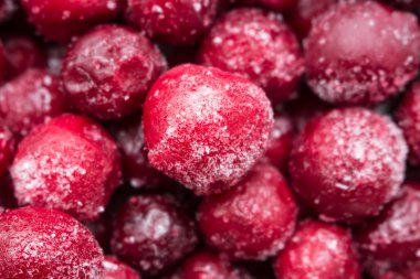 Donmuş kiraz. Yakın plan.