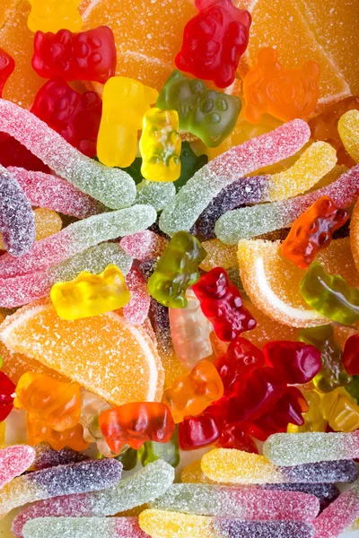 Background of various marmalade sweets. — Stock Photo, Image