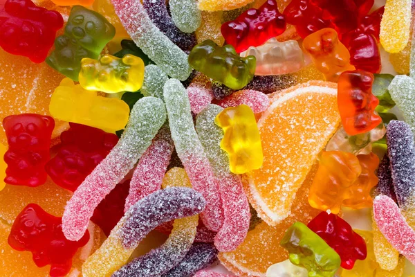 Background of various marmalade sweets. — Stock Photo, Image