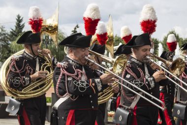 Rusya, Moskova, Festival işçinin kulesi. Jandarma grup, İtalya