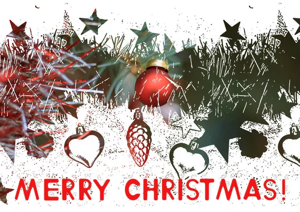 Cartão de Natal com texto "Feliz Natal " — Fotografia de Stock