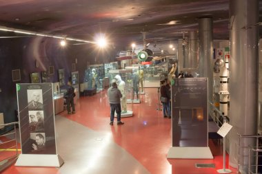 Rusya, Moskova, 30.11.2017: Uzay Müzesi sergi. 