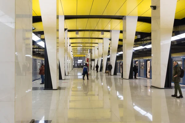 Russland Moskau Februar 2018 Shelepiha Metrostation Eine Neue Station Eröffnet — Stockfoto