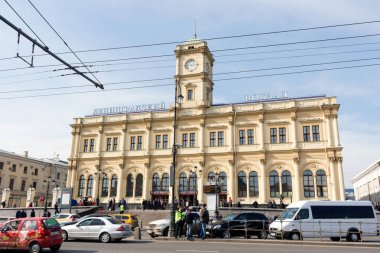 Rusya, Moskova, 10 Nisan. 2018: Bolshaya tren istasyonu 