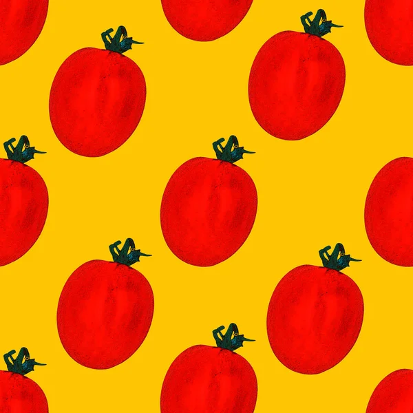 Seamless tomatoes pattern